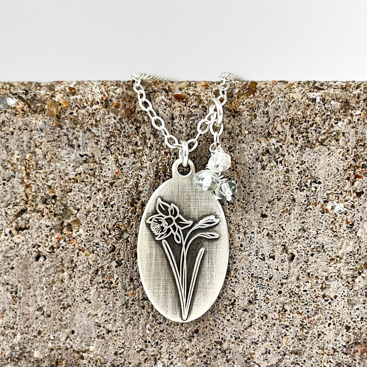 Silver Lily Flower Necklace  May Birth Flower – Lily Charmed